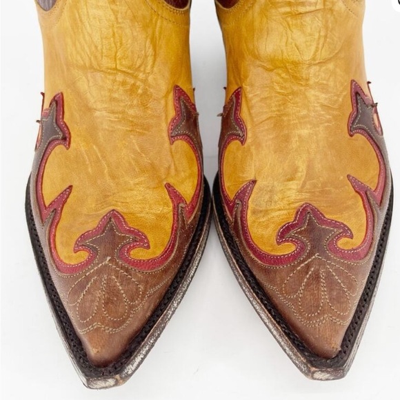 RARE Old Gringo Tan and Red Western Boots - Picture 5 of 16